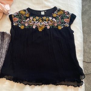Anthropologie Embroidered Top